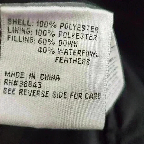 LARRY LEVINE down filled black  coat size small. - Picture 7 of 8